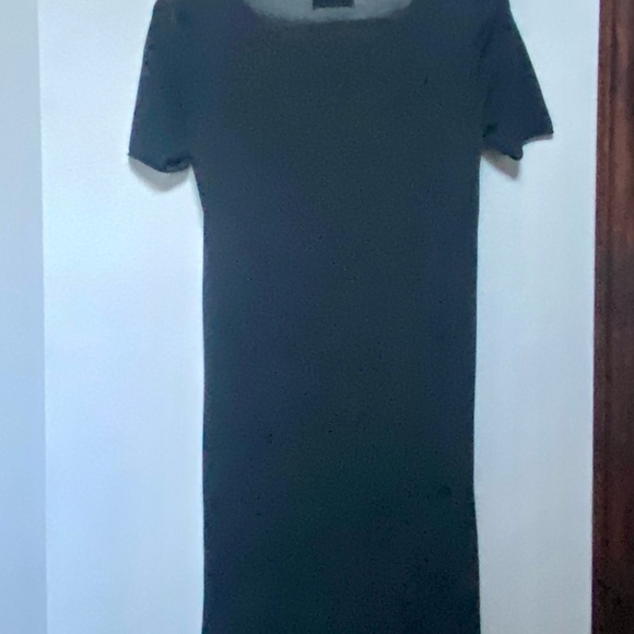 Italian Designer Falconeri Gray  Short Sleeve Knit Dress - Picture 4 of 8